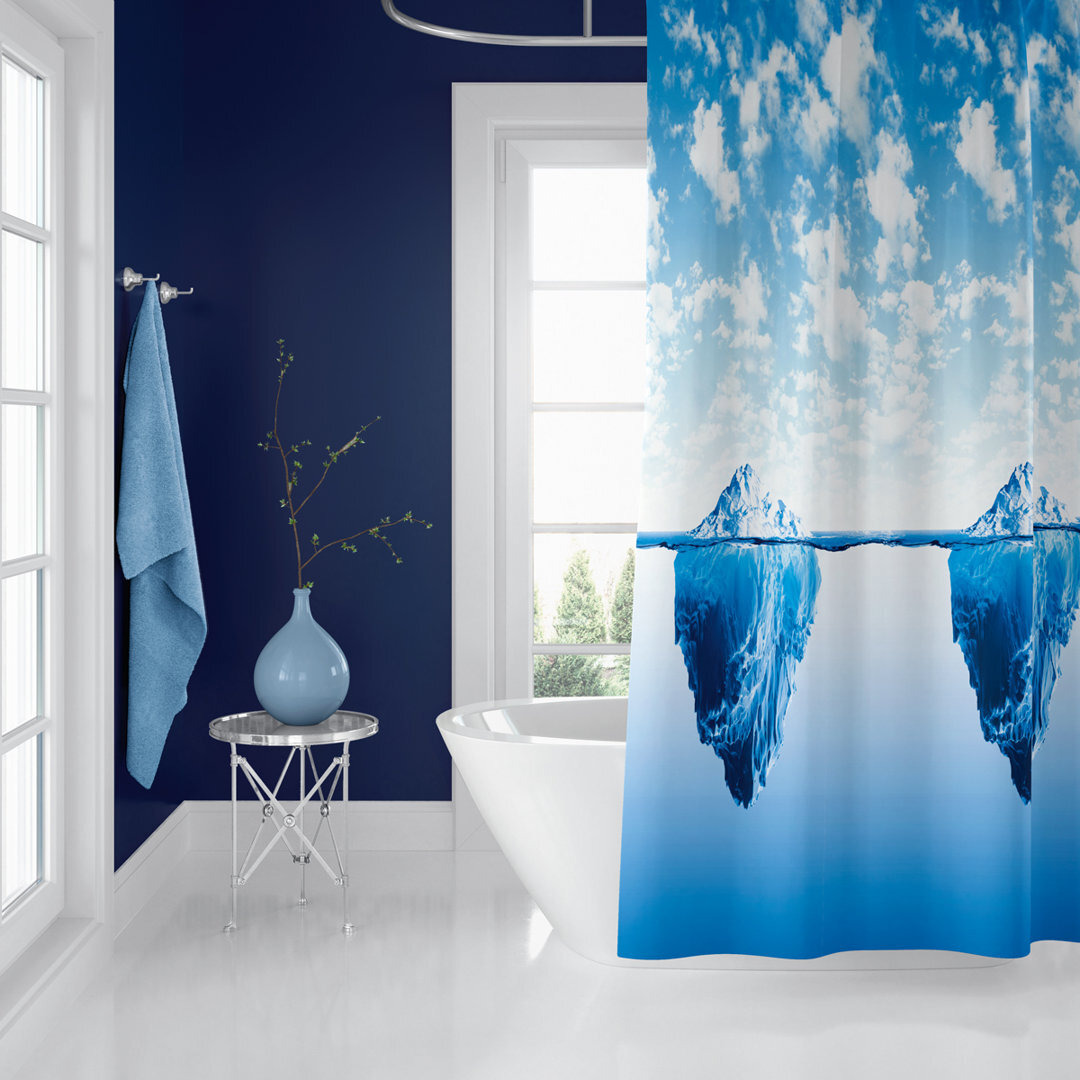 Iceberg Extra Long Fabric Shower Curtains 180 Wide By 200cm Drop Wayfair Ufurnish Com