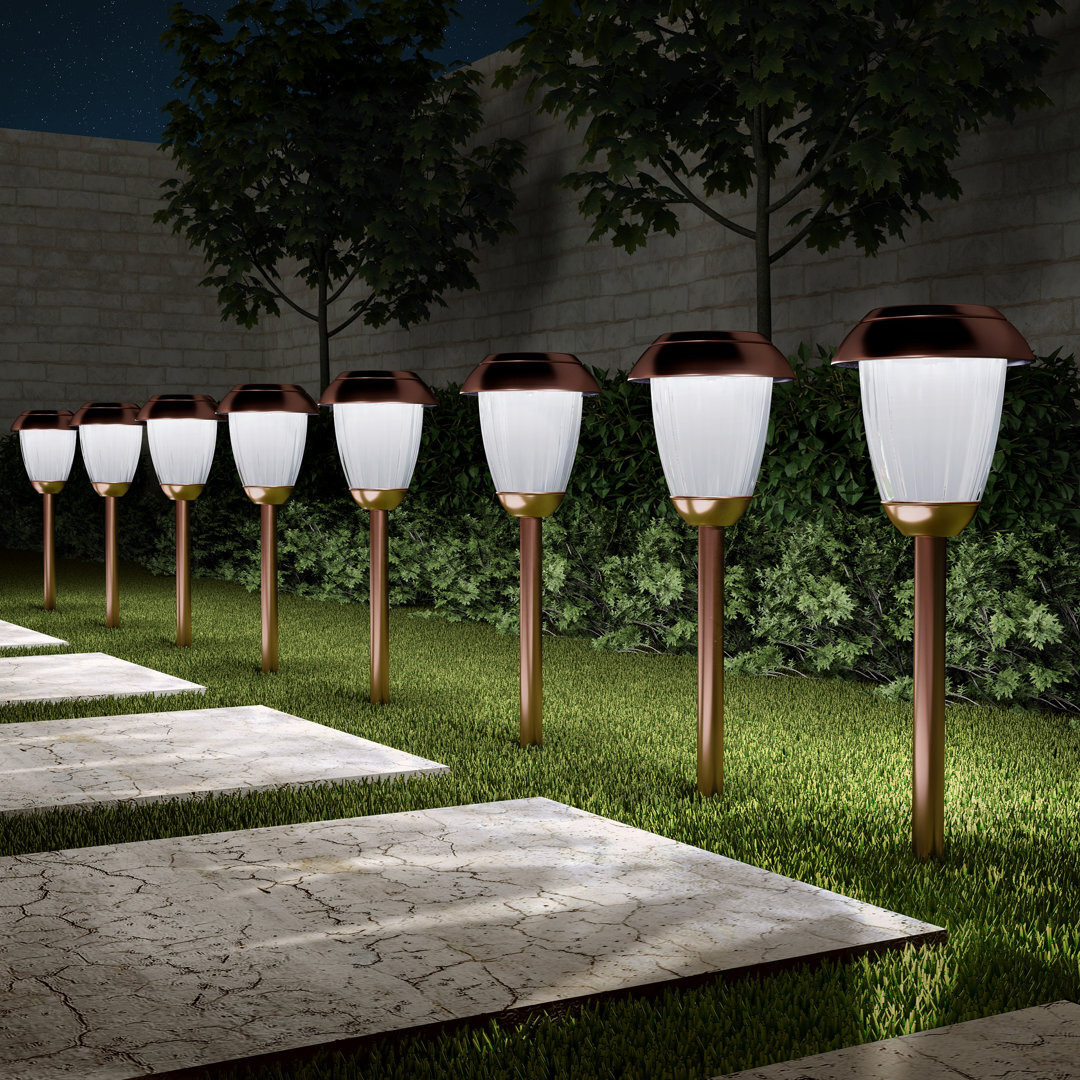 Low Voltage Solar Powered Integrated LED Metal Pathway Light Pack