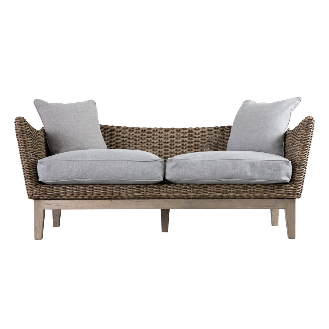 Alleana 180Cm Wide Outdoor Teak Garden Sofa with Cushions