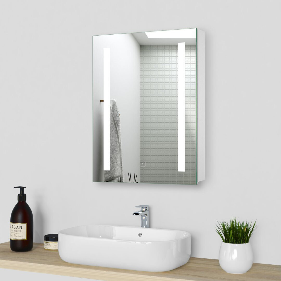 Maner Surface Mount Mirror Cabinet with LED Lighting