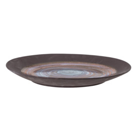 Maes Stoneware Decorative Plate in Blue/Brown
