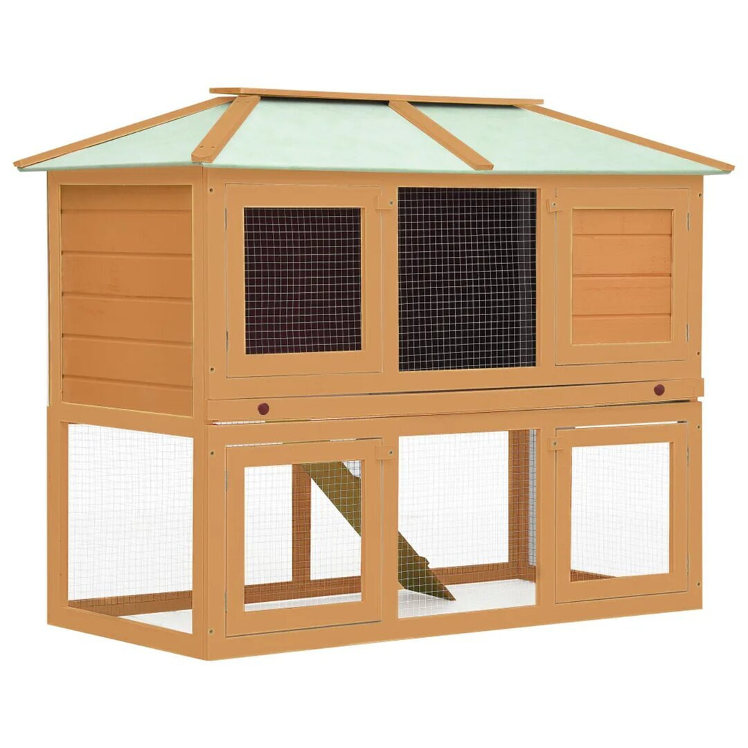 Curtin Weather Resistant Rabbit Hutch with Ramp