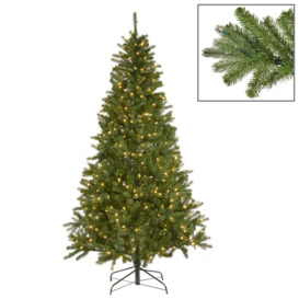6ft Green Pine Artificial Christmas Tree with Clear/White Lights