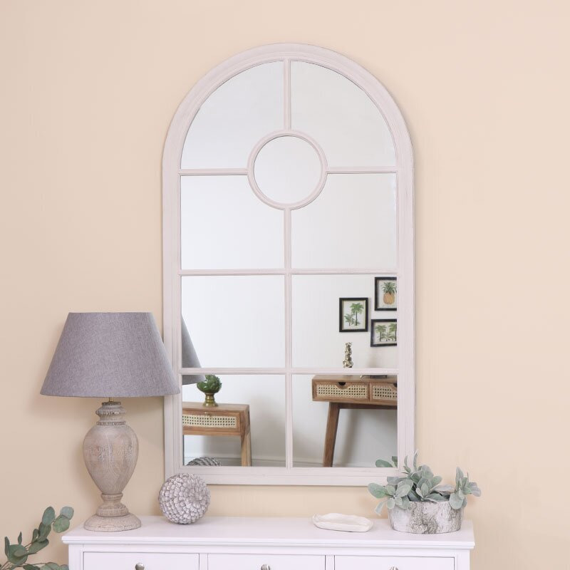 Deshields Wood Framed Wall Mounted Accent Mirror in White