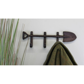 Necaise 3 - Hook Wall Mounted Coat Rack in Brown