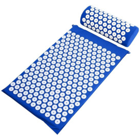Acupressure Mat And Pillow Set With Carry Bag For Back & Neck Pain And Sciatica - Back Massage - Muscle Relaxation - Post-sport Recovery