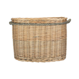 Claridge Wicker Rope Handled Lined Log Basket