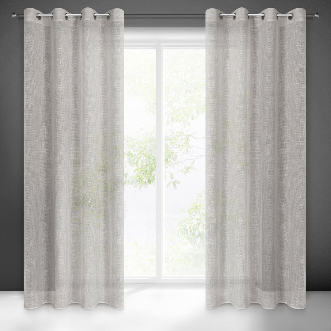 Wicksham Eyelet Semi Sheer Curtain