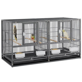 Kim 53cm Iron Flat Top Breeder Bird Cage with Perch
