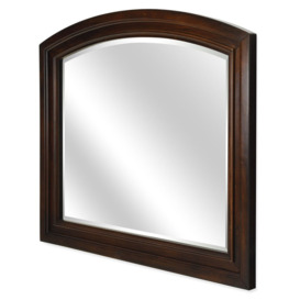 Adeola Solid Wood Framed Mounts to Dresser Mirror in Dark Brown