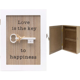Love Is The Key To Happiness 6 Key Hook Holder Organizer Box