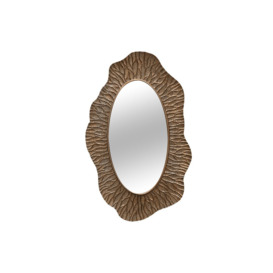 Whelington Novelty Plastic Framed Wall Mounted Accent Mirror in Gold