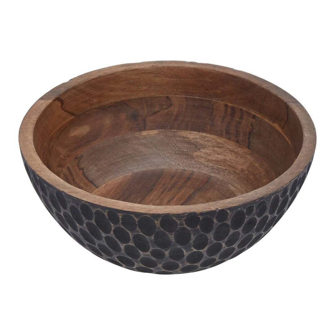 Tilford Wood Decorative Bowl in Black/Brown