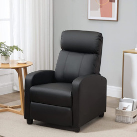 Ansley Genuine Leather Manual Recliner with Massager