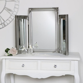 Byram Resin Framed Freestanding Bathroom / Vanity Mirror in Silver
