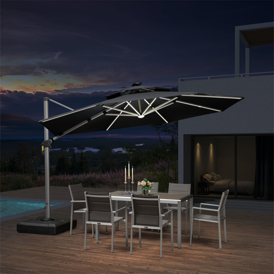 Cantilever Parasol with Lights