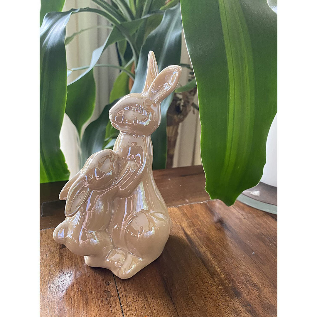 Syren Bunny Ornaments, Mother And Baby Rabbit Nursery Earthy Tones DÃ©cor, Mommy & Baby Rabbit Figurine