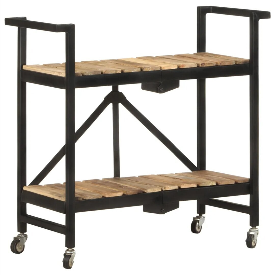 Angeville 87Cm Solid Wood Kitchen Trolley