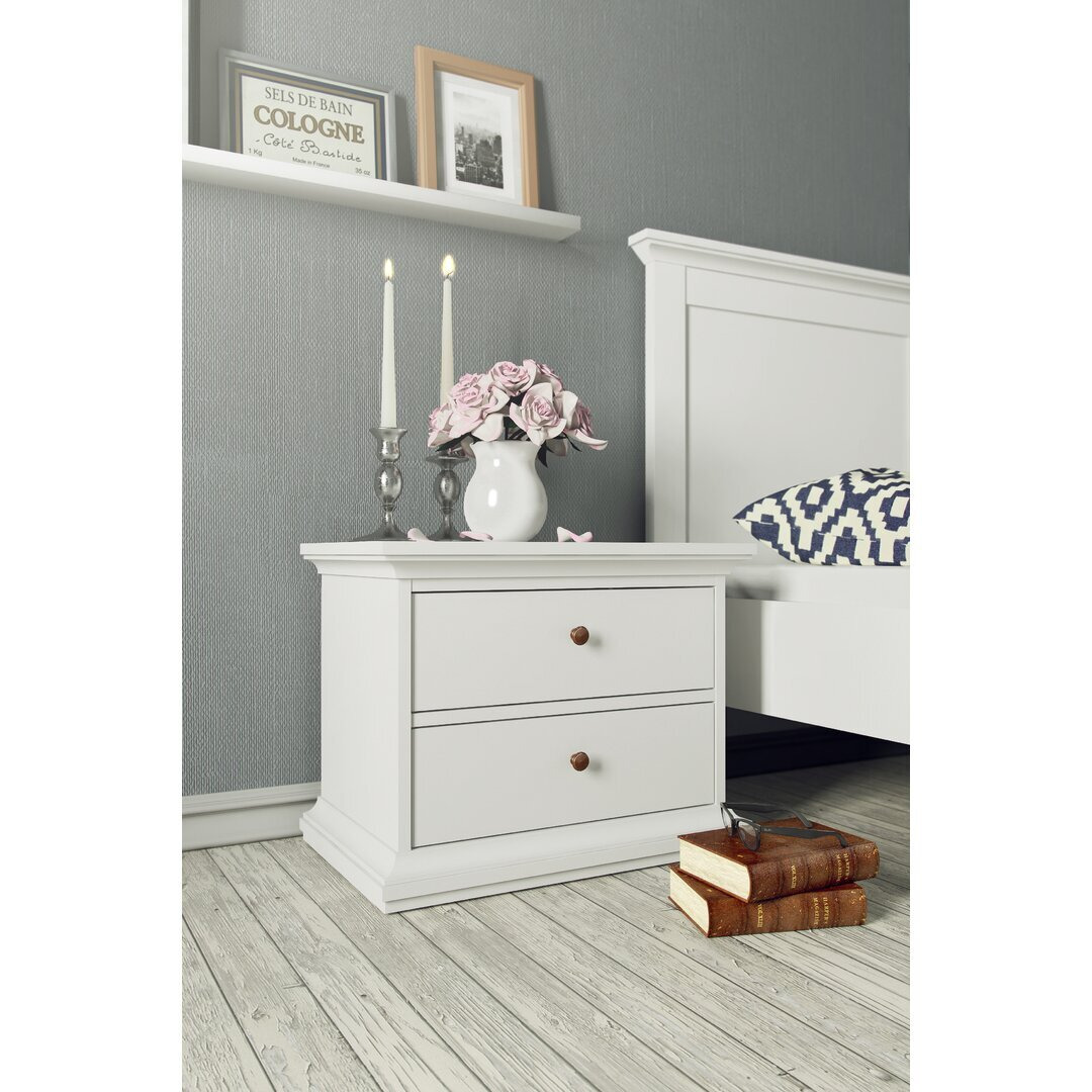 Haruki 2 - Drawer Nightstand in White