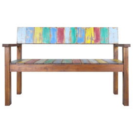 Gracie Oaks Bench 115 Cm Solid Reclaimed Wood