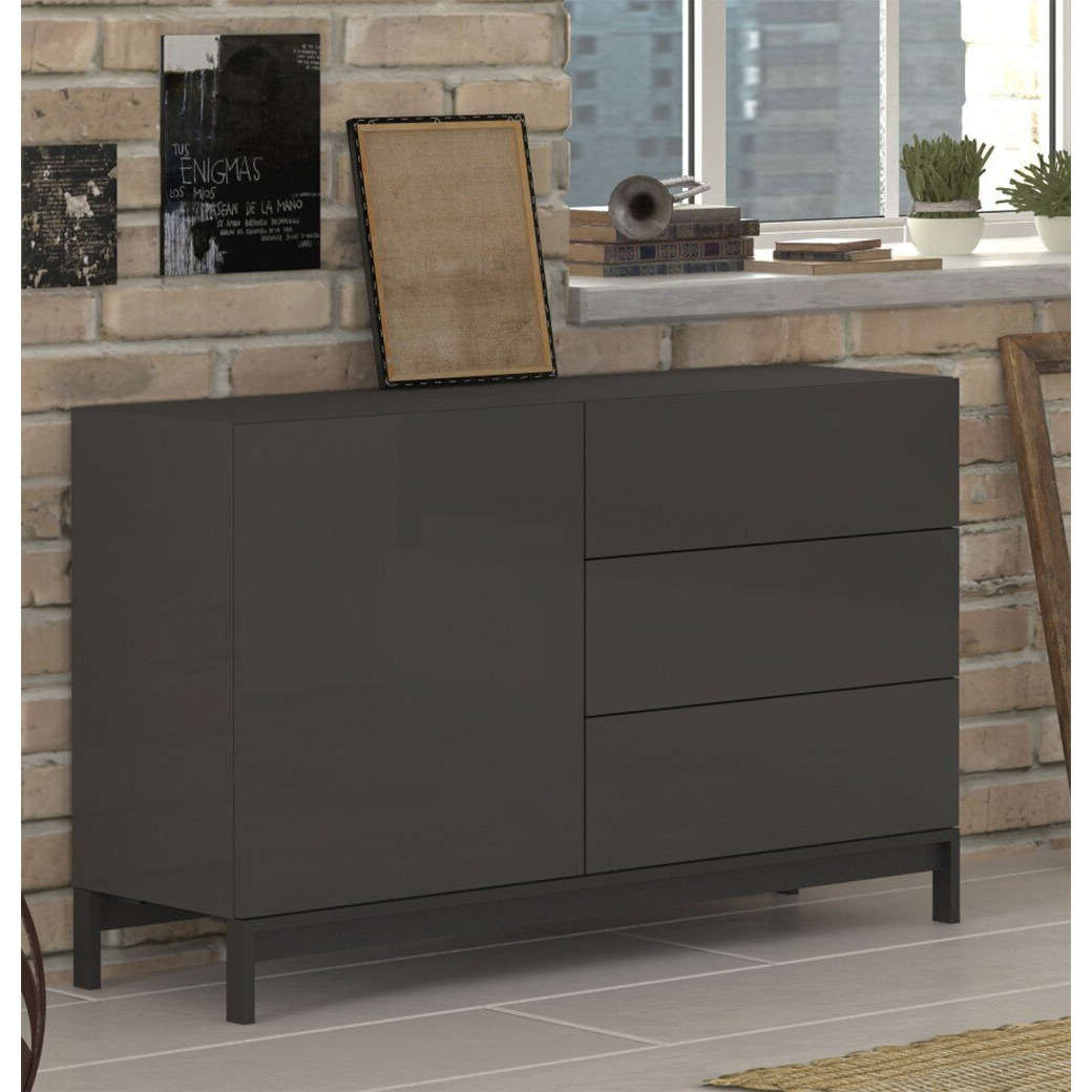 Betzalel 110 Cm Wide 3 Drawer Sideboard