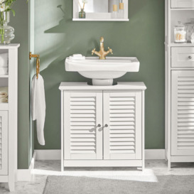 Lyonsdale 57cm Free-standing Single Bathroom Vanity Base Only in White