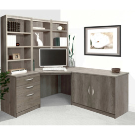 Brelynn 5 Piece L-Shape Computer Desk Office Set with Hutch