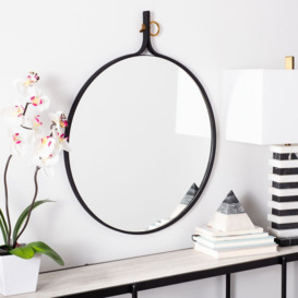Brunter Novelty Metal Framed Wall Mounted Accent Mirror in Black