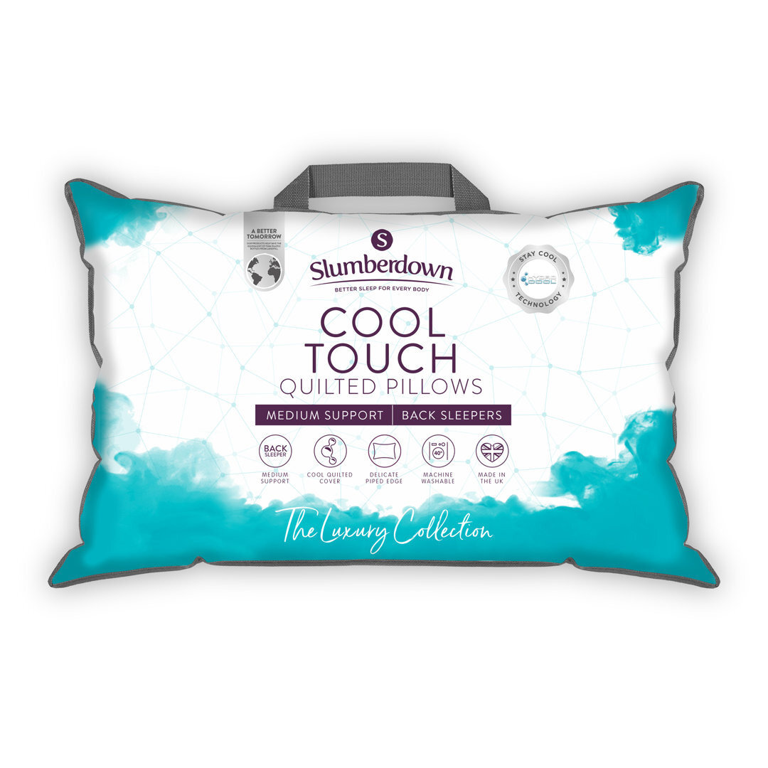 Slumberdown Luxury Cool Touch Quilted Medium Support Back Sleeper