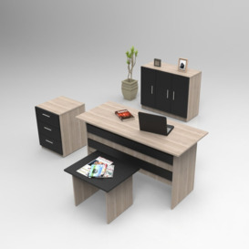 Burbon 4 Piece Rectangular Writing Desk Office Set