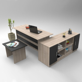 Burakcan 3 Piece Rectangular Writing Desk Office Set with Chair