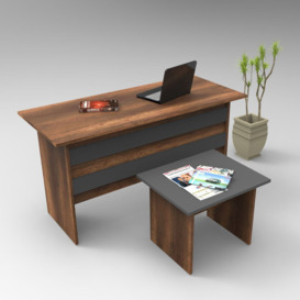 Burach 2 Piece Rectangular Writing Desk Office Set with Chair