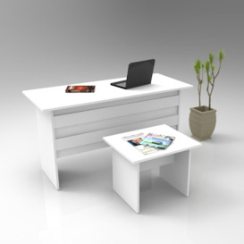 Burach 2 Piece Rectangular Writing Desk Office Set with Chair