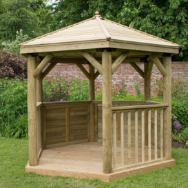 3.5 x 3m Wooden Gazebo with Timber Roof with Installation Service