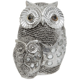 Owl and Baby Owlet Ornament - 5.5-Inch / 14cm