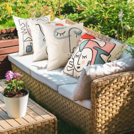 Cushion Cover Set Of Linen Decorative Square Pillowcase Pillow