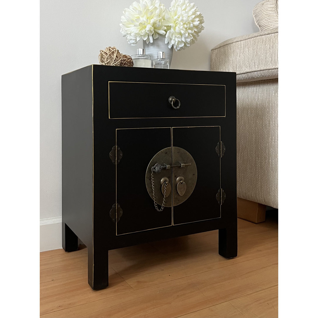 Cordelia Chinese Oriental Side Table Cabinet