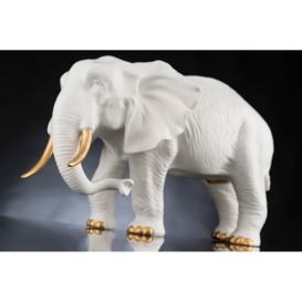 MacAdam African Father Elephant with 24K Parts Statue