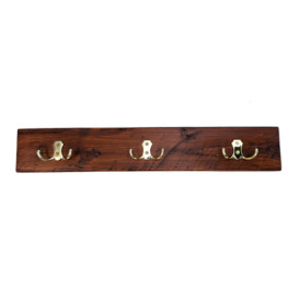 Steigerwald Solid Wood 3 - Hook Wall Mounted Coat Rack