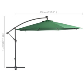 Casen 3.5m Cantilever parasol with Lights