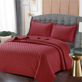 Ferdinandus Embossed Quilted Bedspread with Pillow Cover
