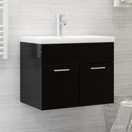 Edurdo 60Cm Wall Mounted Single Bathroom Vanity Base Only in Black