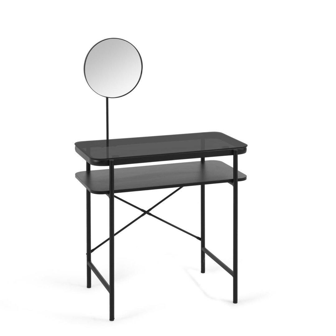 knee length dresses for ladies Dressing Table With Mirror LOFT Oak Black main image 0