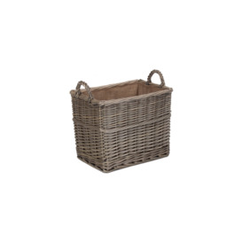 Wicker Lined Log Storage Basket
