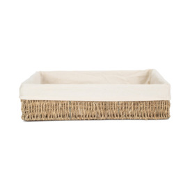 Seagrass Lined Storage Tray Basket