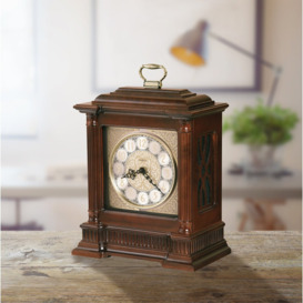 Akron Traditional Analog Quartz Wood Mechanical Tabletop Clock in Windsor Cherry
