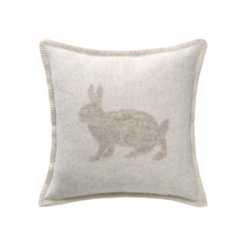 Beige Hare Wool Cushion Cover