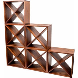 "Elegant Table Top Wine Shelf 20"" - The Perfect Wooden Wine Rack & Display For Table Countertop, Or Wine Cellar"