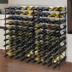 Wine Rack Free Standing Floor Stand - Racks Hold 75 Bottles Of Your Favorite Wine - Large Capacity Elegant Wine Storage For Any Bar, Wine Cellar, Kitc