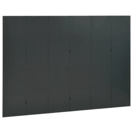 Symple Stuff 4-Panel Room Dividers 2 Pcs Black 160X180 Cm Steel